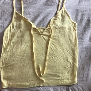 yellow tank top